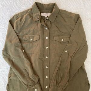 LOFT roll sleeves button down